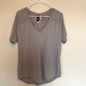 BNWOT Grey Adidas V Neck Tee